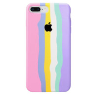 Чехол (copy) Full Silicone Case на Iphone 7 Plus Rainbow (pink/lilac cream)